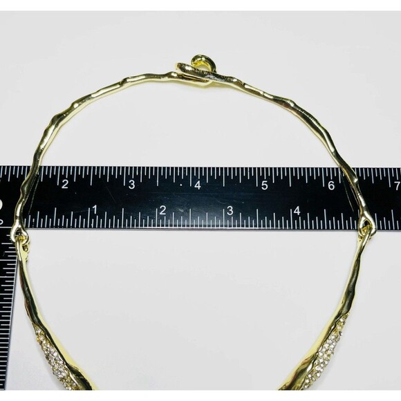 NWOT Crystal Teardrop Collar Necklace 14k Gold Alexis Bittar Solanales D05 - Picture 4 of 5